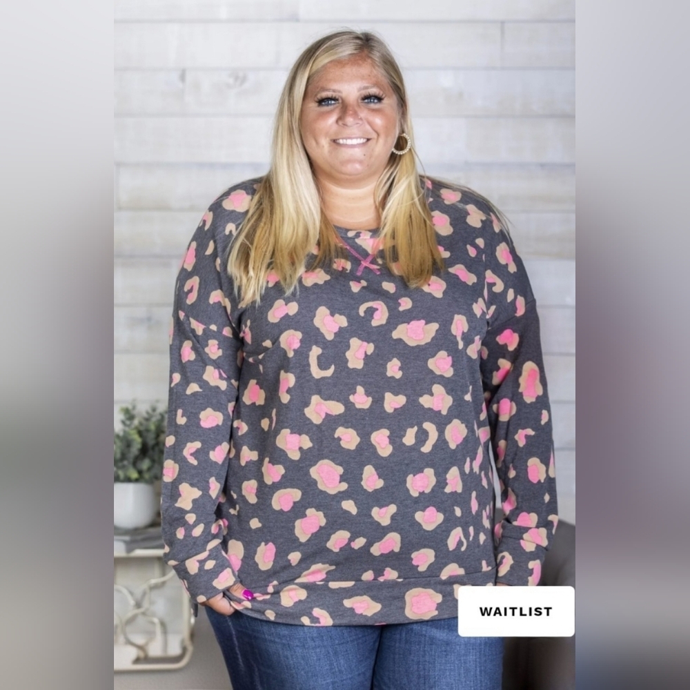 Honeyme Curvy Animal Print Top